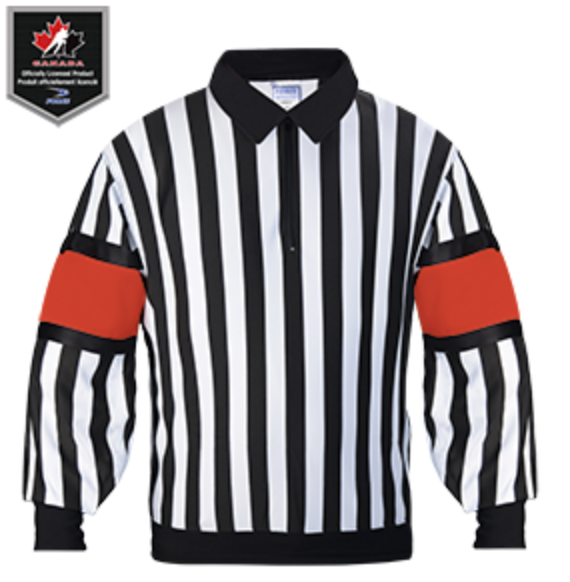 FORCE Pro Referee Jersey with sewn-in arm bands. Red or Orange
