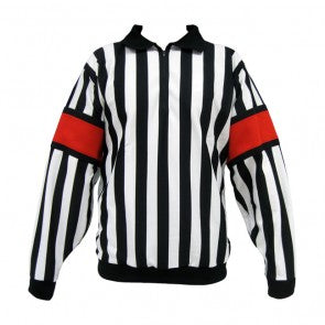 CCM Pro Quality Referee Jersey MPRO150B with Red/Orange bands sewn-in.