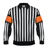 FORCE "ELITE" Pro Referee Jersey with black sleeve inserts and sewn-in bands. Red or Orange