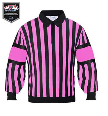 Pink referee best sale shirt
